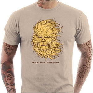 T-shirt geek homme - Chewboréal - Couleur Sable - Taille S