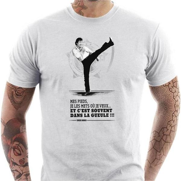 T-shirt geek homme - Chuck Norris Pieds