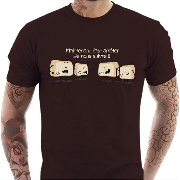 T-shirt geek homme - Ctrl C et Ctrl V