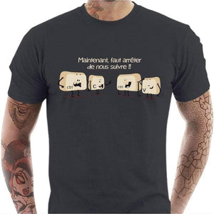 T-shirt geek homme - Ctrl C et Ctrl V - Couleur Gris Foncé - Taille S