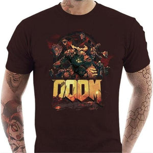 T-shirt geek homme - DOOM New Generation - Couleur Chocolat - Taille S