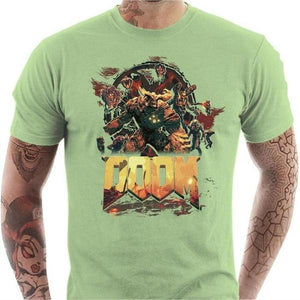 T-shirt geek homme - DOOM New Generation - Couleur Tilleul - Taille S