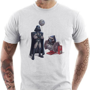 T-shirt geek homme - Dark Grandpa - Couleur Blanc - Taille S