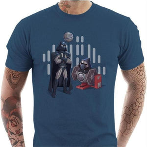 T-shirt geek homme - Dark Grandpa - Couleur Bleu Gris - Taille S