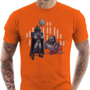 T-shirt geek homme - Dark Grandpa - Couleur Orange - Taille S