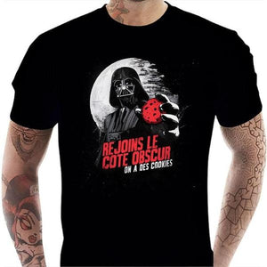 T-shirt geek homme - Dark Side Cookies - Dark Vador - Couleur Noir - Taille S