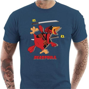 T-shirt geek homme - Deadpoule - Couleur Bleu Gris - Taille S