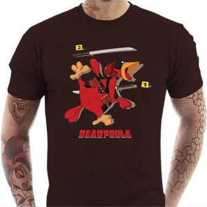 T-shirt geek homme - Deadpoule - Couleur Chocolat - Taille S