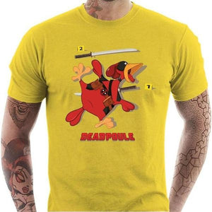 T-shirt geek homme - Deadpoule - Couleur Jaune - Taille S
