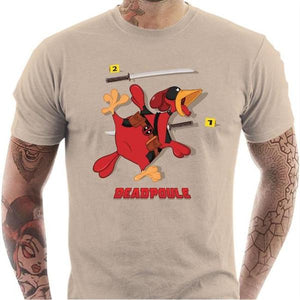 T-shirt geek homme - Deadpoule - Couleur Sable - Taille S
