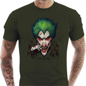 T-shirt geek homme - Death is a joke - Couleur Army - Taille S