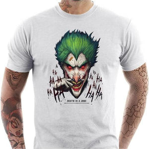 T-shirt geek homme - Death is a joke - Couleur Blanc - Taille S