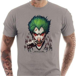 T-shirt geek homme - Death is a joke - Couleur Gris Clair - Taille S