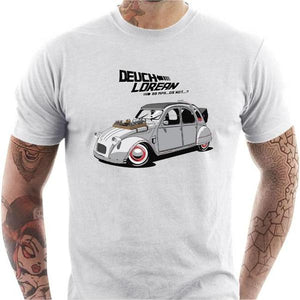 T-shirt geek homme - Deuch'Lorean - DeLorean - Couleur Blanc - Taille S