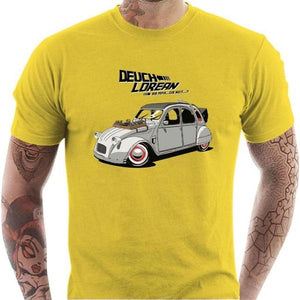 T-shirt geek homme - Deuch'Lorean - DeLorean - Couleur Jaune - Taille S