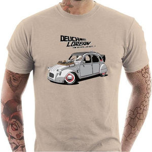 T-shirt geek homme - Deuch'Lorean - DeLorean - Couleur Sable - Taille S