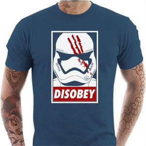 T-shirt geek homme - Disobey - Couleur Bleu Gris - Taille S