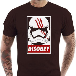 T-shirt geek homme - Disobey - Couleur Chocolat - Taille S