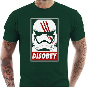 T-shirt geek homme - Disobey - Couleur Vert Bouteille - Taille S