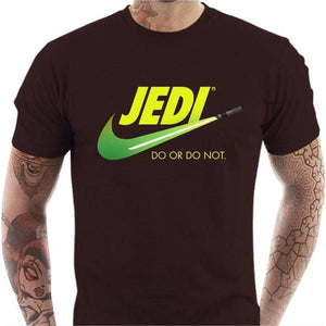 T-shirt geek homme - Do or do not - Couleur Chocolat - Taille S