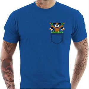 T-shirt geek homme - Dog Hunter - Couleur Bleu Royal - Taille S