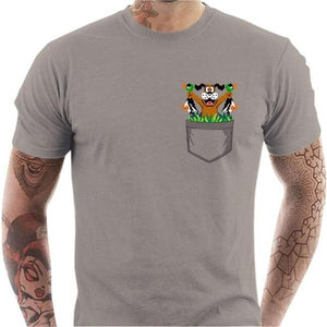 T-shirt geek homme - Dog Hunter - Couleur Gris Clair - Taille S