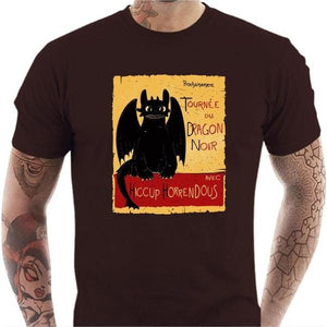 T-shirt geek homme - Dragons Krokmou - Couleur Chocolat - Taille S