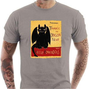 T-shirt geek homme - Dragons Krokmou - Couleur Gris Clair - Taille S