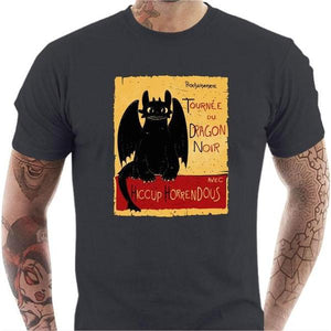 T-shirt geek homme - Dragons Krokmou - Couleur Gris Foncé - Taille S