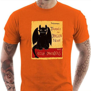 T-shirt geek homme - Dragons Krokmou - Couleur Orange - Taille S
