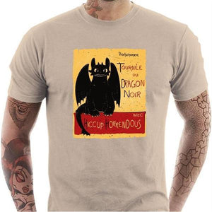 T-shirt geek homme - Dragons Krokmou - Couleur Sable - Taille S