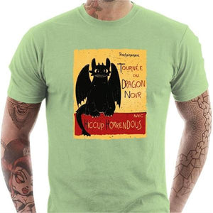 T-shirt geek homme - Dragons Krokmou - Couleur Tilleul - Taille S