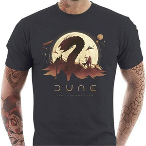 T-shirt geek homme - Dune - Ver des Sables - Couleur Gris Foncé - Taille S