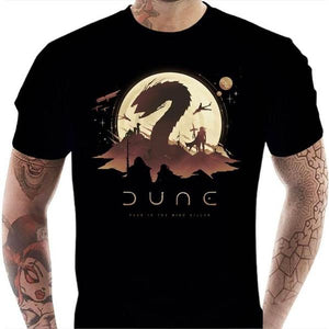 T-shirt geek homme - Dune - Ver des Sables - Couleur Noir - Taille S