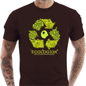 T-shirt geek homme - Ecolog33k - Couleur Chocolat - Taille S