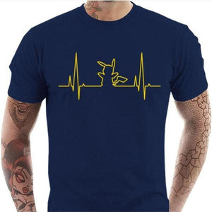 T-shirt geek homme - Electro Pika - Couleur Bleu Nuit - Taille S