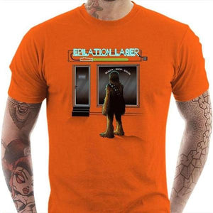 T-shirt geek homme - Epilation Laser - Couleur Orange - Taille S
