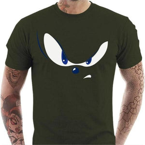 T-shirt geek homme - Eyes of the Sonic - Couleur Army - Taille S