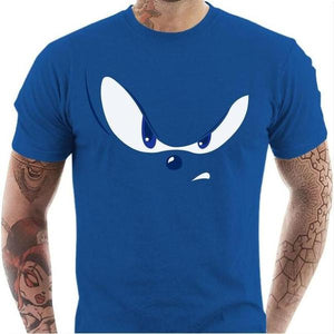 T-shirt geek homme - Eyes of the Sonic - Couleur Bleu Royal - Taille S