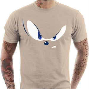 T-shirt geek homme - Eyes of the Sonic - Couleur Sable - Taille S