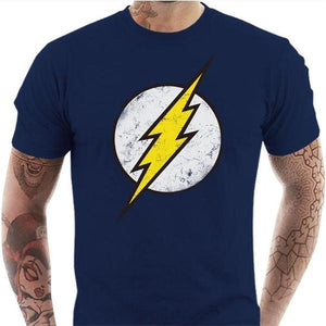 T-shirt geek homme - Flash - Couleur Bleu Nuit - Taille S