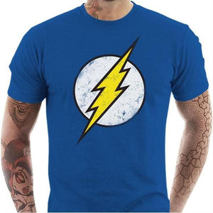T-shirt geek homme - Flash - Couleur Bleu Royal - Taille S