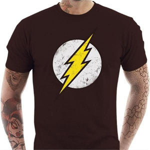 T-shirt geek homme - Flash - Couleur Chocolat - Taille S