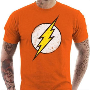 T-shirt geek homme - Flash - Couleur Orange - Taille S