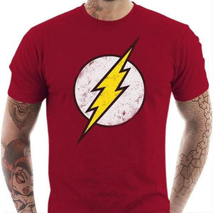 T-shirt geek homme - Flash - Couleur Rouge Tango - Taille S