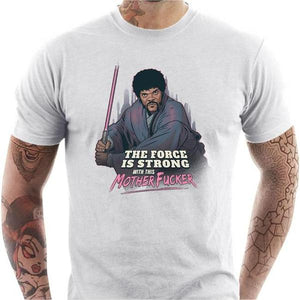 T-shirt geek homme - Force Fiction - Couleur Blanc - Taille S