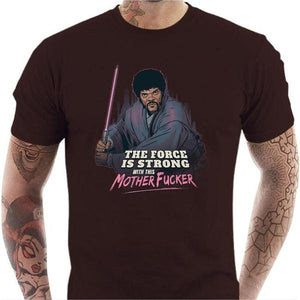 T-shirt geek homme - Force Fiction - Couleur Chocolat - Taille S