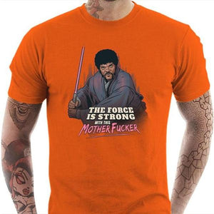 T-shirt geek homme - Force Fiction - Couleur Orange - Taille S