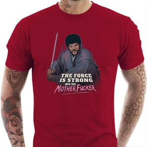 T-shirt geek homme - Force Fiction - Couleur Rouge Tango - Taille S