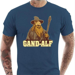 T-shirt geek homme - Gandalf Alf - Couleur Bleu Gris - Taille S
